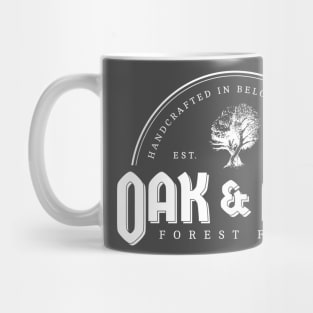 Oak and Ash Farm White Logo Mug